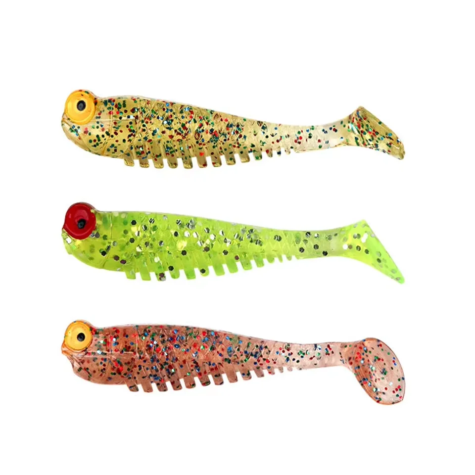 Señuelos blandos de pesca de silicona Artificial, 6 uds., cebo Swimbaits para peces, Wobblers, cebo de pesca de carpa, accesorios para aparejos - imagen 4