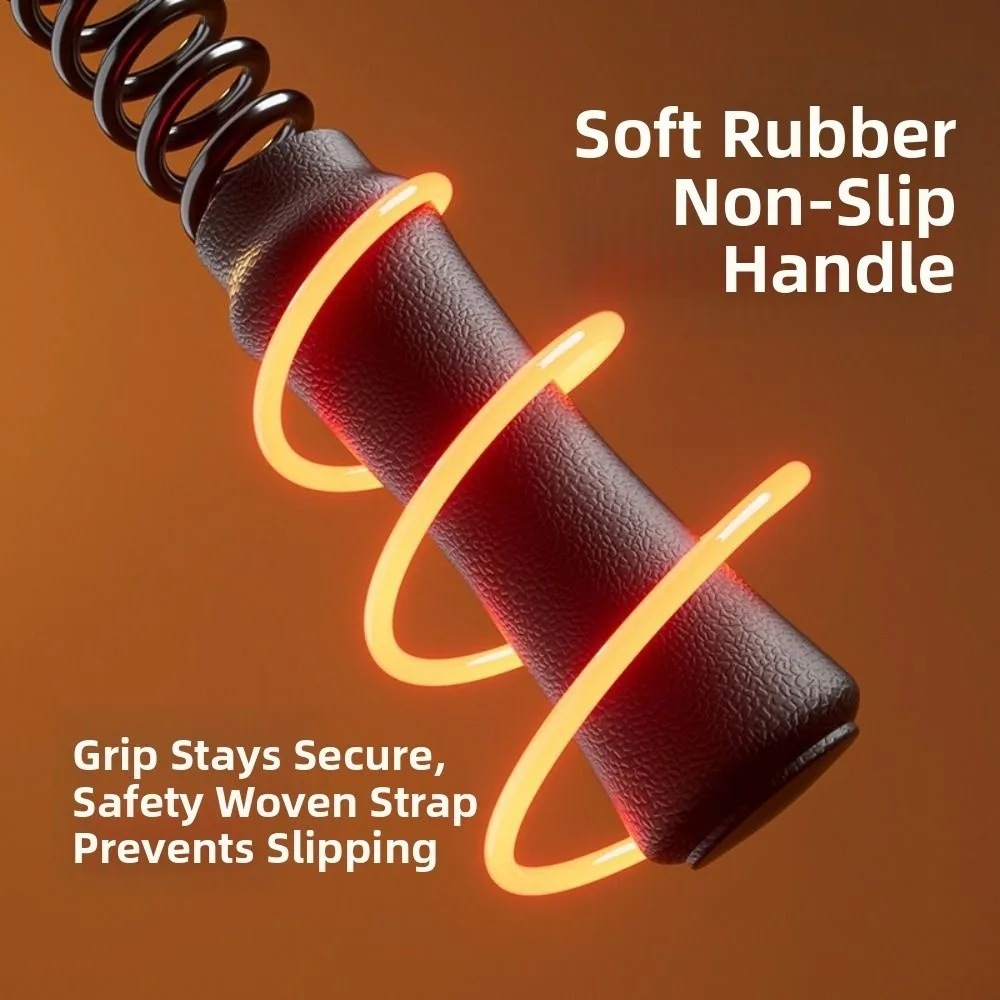 Cuerda de batalla de gimnasio con resorte de repuesto, cuerda de batalla inalámbrica de rebote de acero inoxidable, cuerda de fuerza de brazo antideslizante duradera - imagen 2