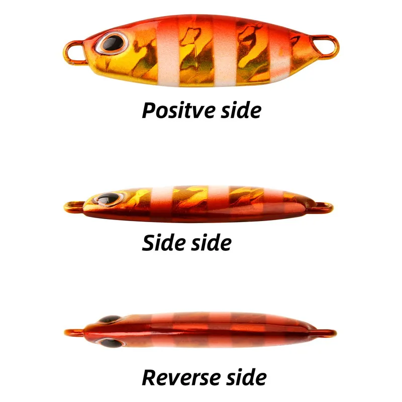 Jig lento de Metal, cuchara fundida, 15g- 40g, 50g, cebo Artificial, pesca en orilla, Jigging, plomo, raya de Metal, Señuelos de Pesca, plantillas, juego de señuelos de 17 piezas - imagen 3