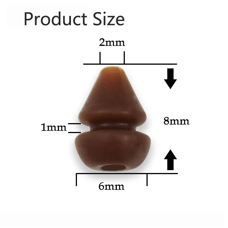 1000 Uds. Cuentas de calabaza marrón con forma de cebo, cuentas de parada, equipo de pesca de carpa, caña de mar, juego de pesca de lanzamiento, accesorios de aparejos de pesca - imagen 2