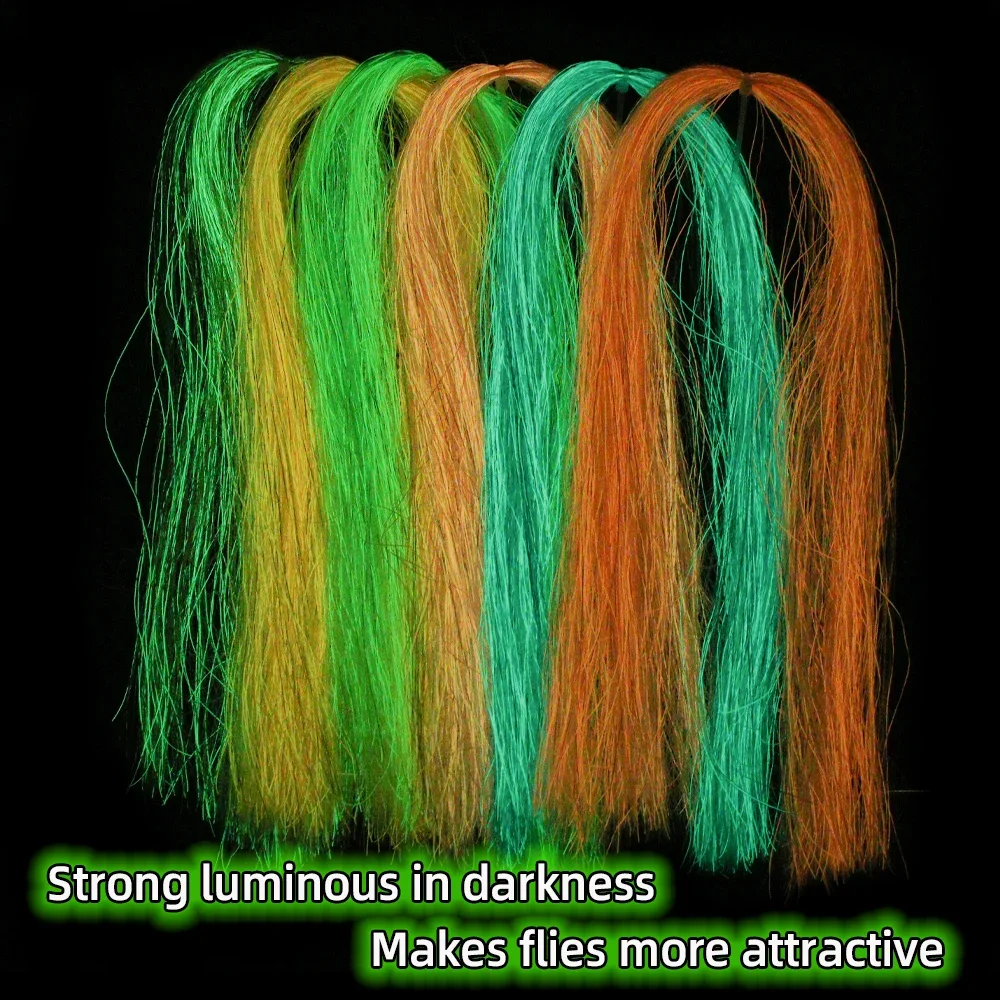 Wifreo, 2 paquetes de 50cm de largo, luminoso, Mylar, hebras de oropel, mezcla de oropel Flash, Material de atado de moscas para Streamer, moscas, Teasers de cola de caballo - imagen 5