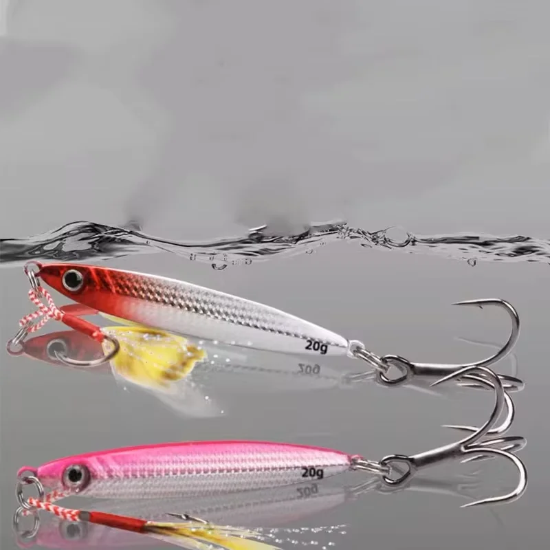 0g placa de hierro cebo de pesca cuchara de salto fundido de Metal lubina señuelo Artificial equipo de pesca cebo de pesca - imagen 3