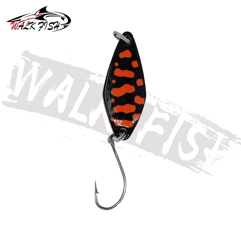 WALK FISH 1 Uds 3,6g 29mm cuchara cebo trucha señuelo Metal pintura colorida cobre Señuelos de Pesca artificiales trucha perca equipo de pesca - imagen 4