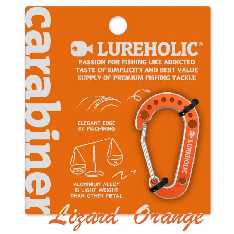 Mosquetón Lureholic de 4,5 cm, aleación de aluminio, corte CNC, peso ligero para cordón de pesca con señuelo, bolsa, camping al aire libre, senderismo - imagen 3