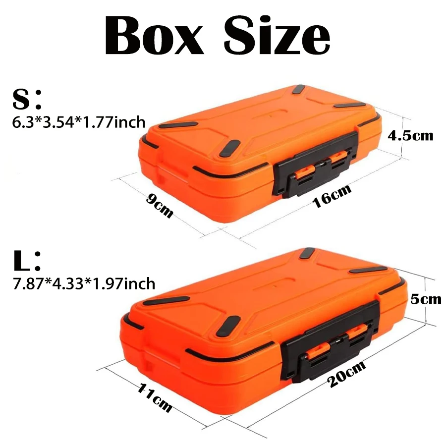 Caja de aparejos pequeña, cajas de señuelos de pesca impermeables, caja de almacenamiento de 1 pieza, contenedores de accesorios de plástico para cebo - imagen 3