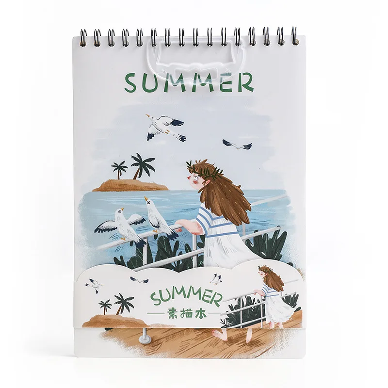 Cuaderno de bocetos A4, 50 hojas, libro de dibujo artístico, papel de dibujo grueso ecológico, sin ácido, encuadernado, almohadilla de bocetos para artistas - imagen 4