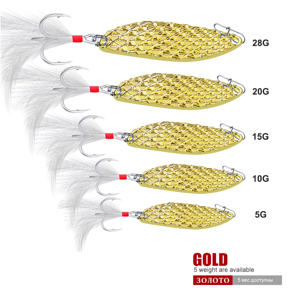 Señuelo de pesca de Metal VIB, 1 piezas, 5g/10g/15g/20g, giratorio, cuchara, Pin, Crankbait, cebos de lentejuelas, aparejos de pesca - imagen 4