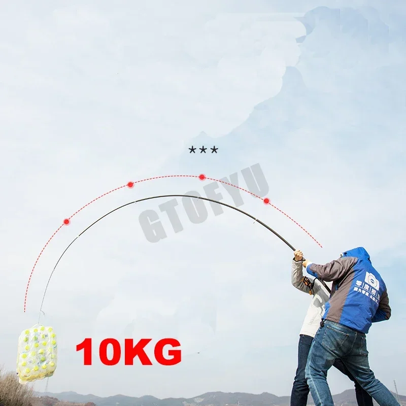 Nueva pesca giratoria portátil telescópica 2,4 M, 2,7 M, 3,6 M, 3,9 M, 4,5 M caña de pescar viaje mar barco roca caña de pescar súper dura carpa - imagen 4