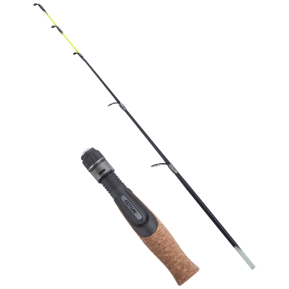 Goture 50cm 2 uds caña de pescar en hielo punta de caña ultraligera y resistente caña de pescar en hielo de invierno juego de carretes de pesca aparejos de caña caña de hielo - imagen 2