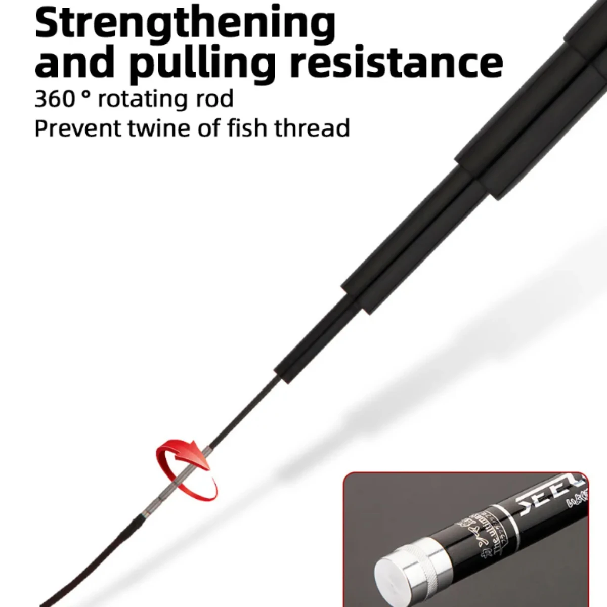 SANLIKE-cañas de carpa ligeras y duras, equipo de pesca de sección larga - imagen 2