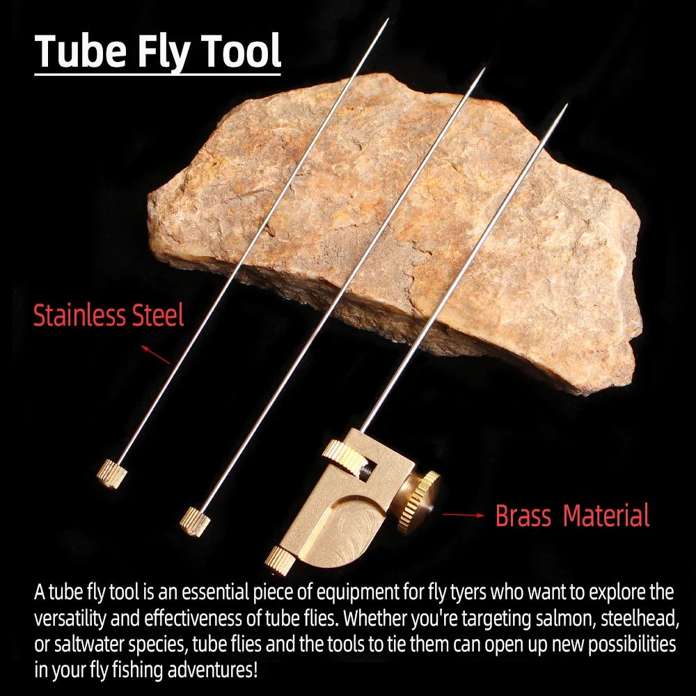 Wifreo, 1 Juego de herramientas para moscas, tubo de latón, adaptador de tornillo para moscas, herramienta de atado de moscas para Streamer, salmón, trucha, Steelhead, cebos de señuelo de pesca - imagen 3