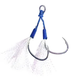 Takedo 4/0 Anzuelo Asistencia Doble – Acero Carbono con Púas para Atún