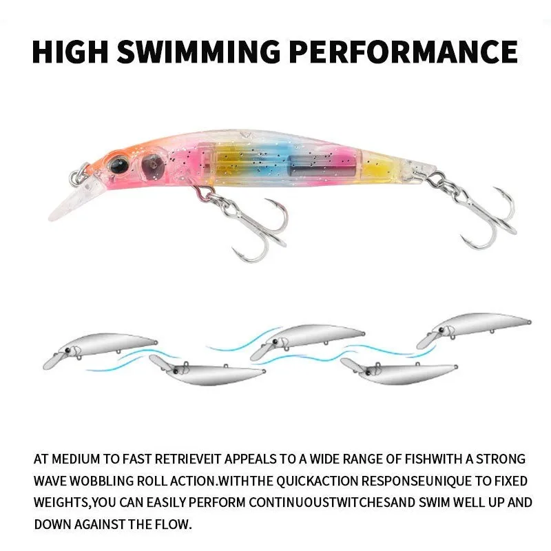 Jerkbaits hundidos, pececillo rodante, cebo de pescado duro Artificial, artista Jackson, Wobbler FR80, Leurre para Lucio, Barracuda, Señuelos de Pesca - imagen 4