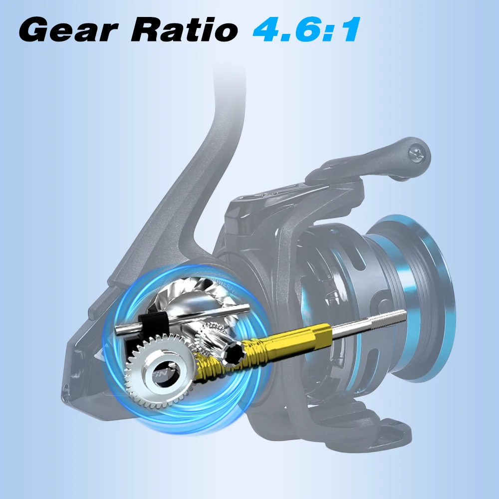Carrete de pesca ligero MIFINE CAPTAIN FEEDER 4500 5500 10KG bobina de arrastre máxima profesional 6 + 1BB sistema de eje de gusano rueda alimentadora giratoria - imagen 2