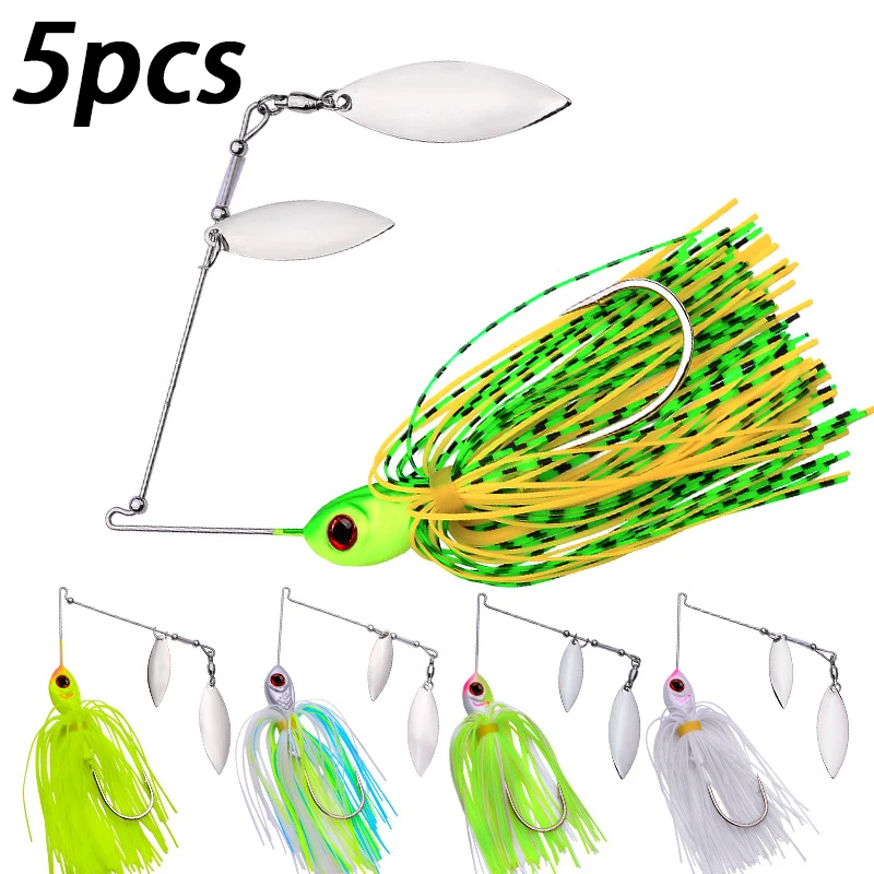 Spinnerbait Jig con hoja para lubina y trucha