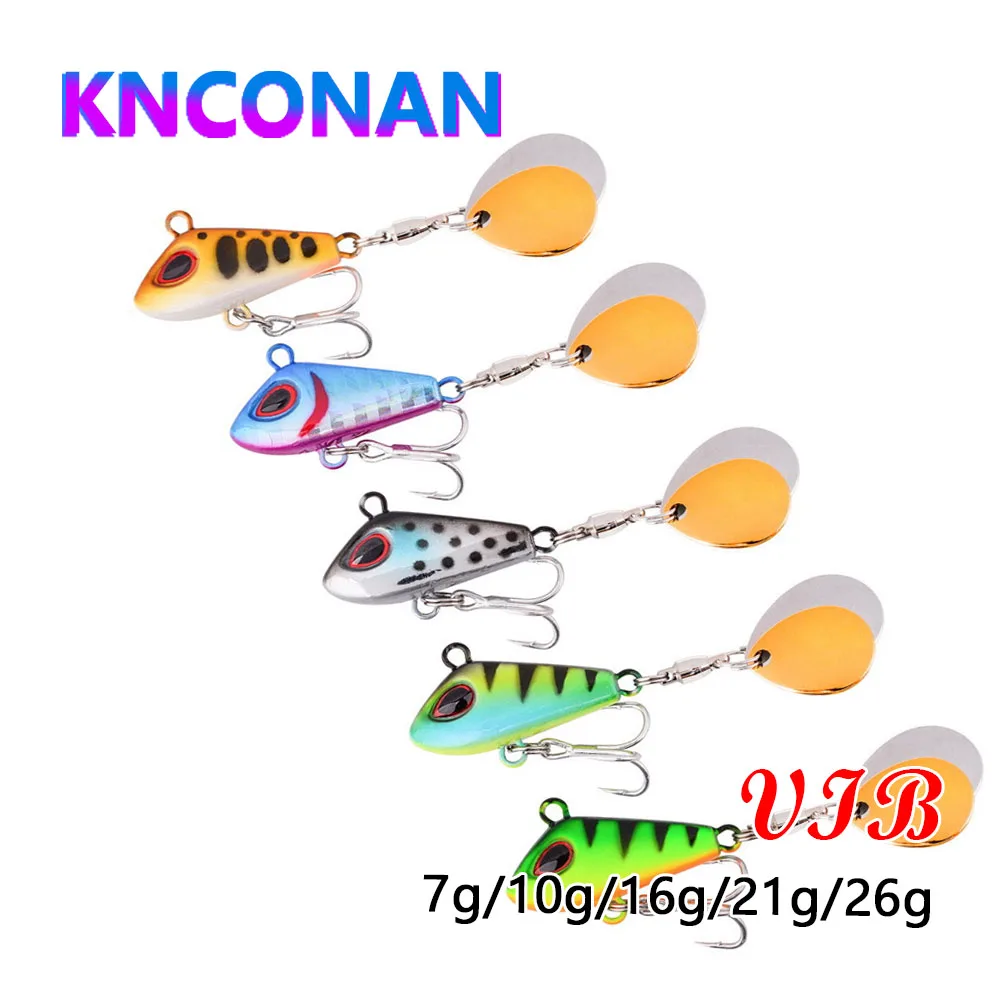 Señuelos de pesca giratorios con cola giratoria, 7G, 10G, 16G, 21G, Spinnerbait VIB, cebo Artificial de Metal, accesorios de pesca de carpa, 1 ud.