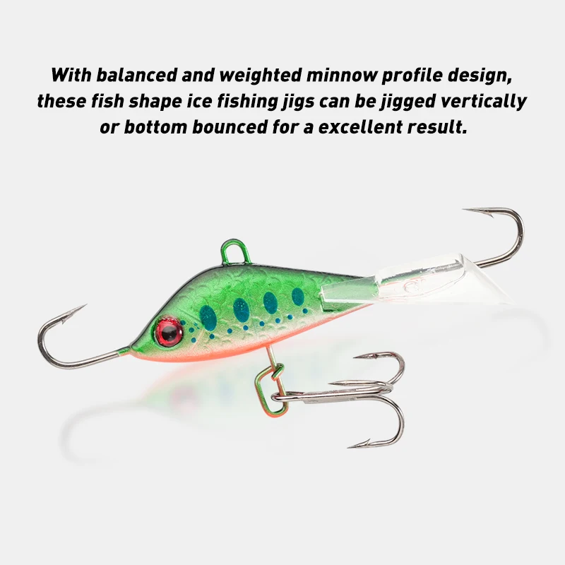 TSUYOKI-señuelo de pesca en hielo de invierno, 50mm/10g, 55mm/15g, equilibrador, cebos de Rattlin que se hunden, aparejos de pesca de Jigging Rap para Lucio y Walleyes - imagen 4
