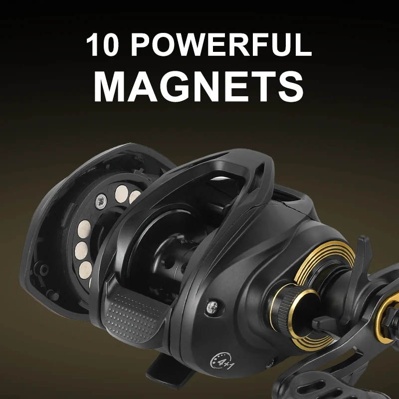 Carrete Baitcaster BILLINGS 7.2:1 – Freno magnético agua dulce salada - imagen 4