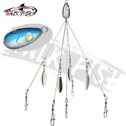 Señuelo Alabama 5 brazos Walk Fish – Aparejo giratorio para lubina