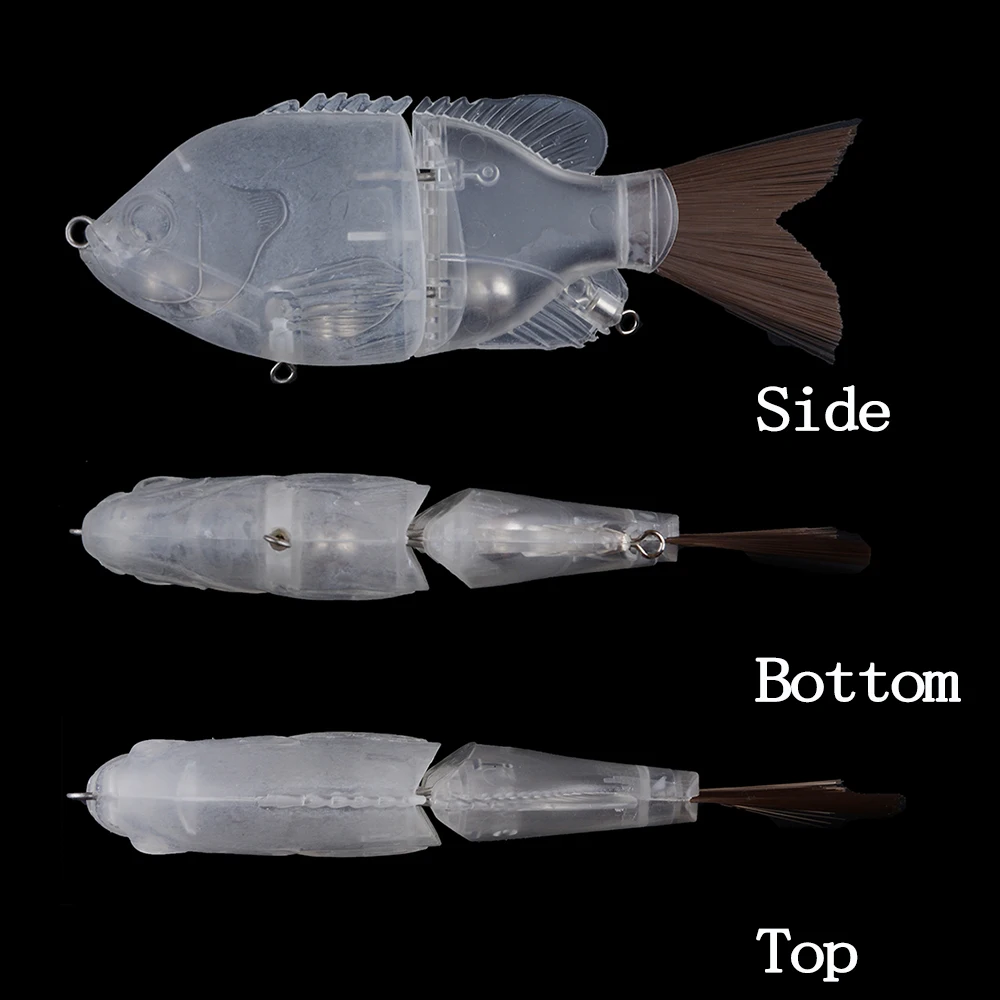 Chan'sHuang 3 uds espacios en blanco sin pintar 15cm 54g planeador 2 secciones Bluegill Glide cebo Swimbait DIY hecho a mano señuelo de pesca Artificial - imagen 3
