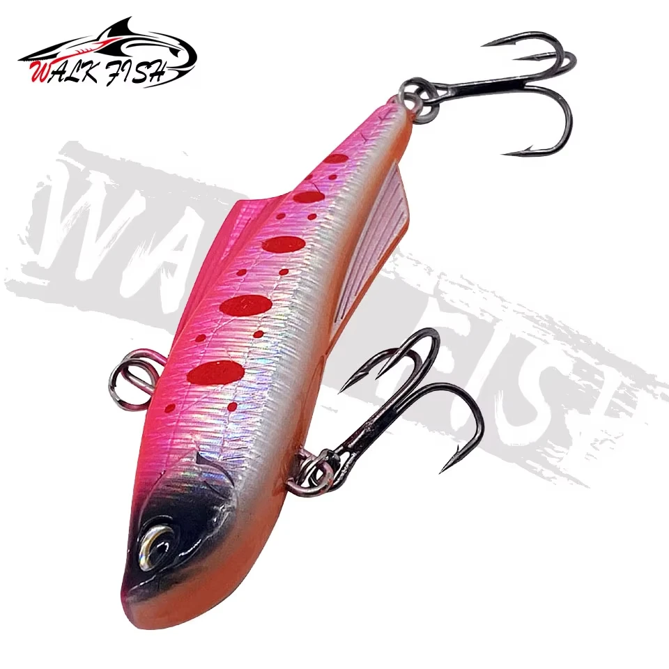 WALK FISH-Señuelos de pesca hundidos con vibración VIB, 7cm, 20g, placa de hierro de plástico, pescado de plomo, cebo biónico de fundición de largo alcance, trucha con lentejuelas - imagen 2