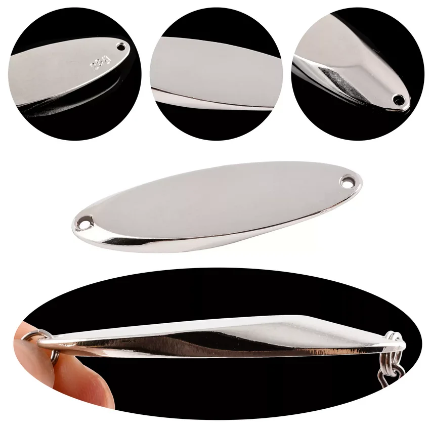 Aorace 8 unids/set plantilla de Metal plateada cuchara Spinner señuelo de pesca Wobbler juego de cebo con caja de aparejos de pesca Kit para pesca - imagen 2