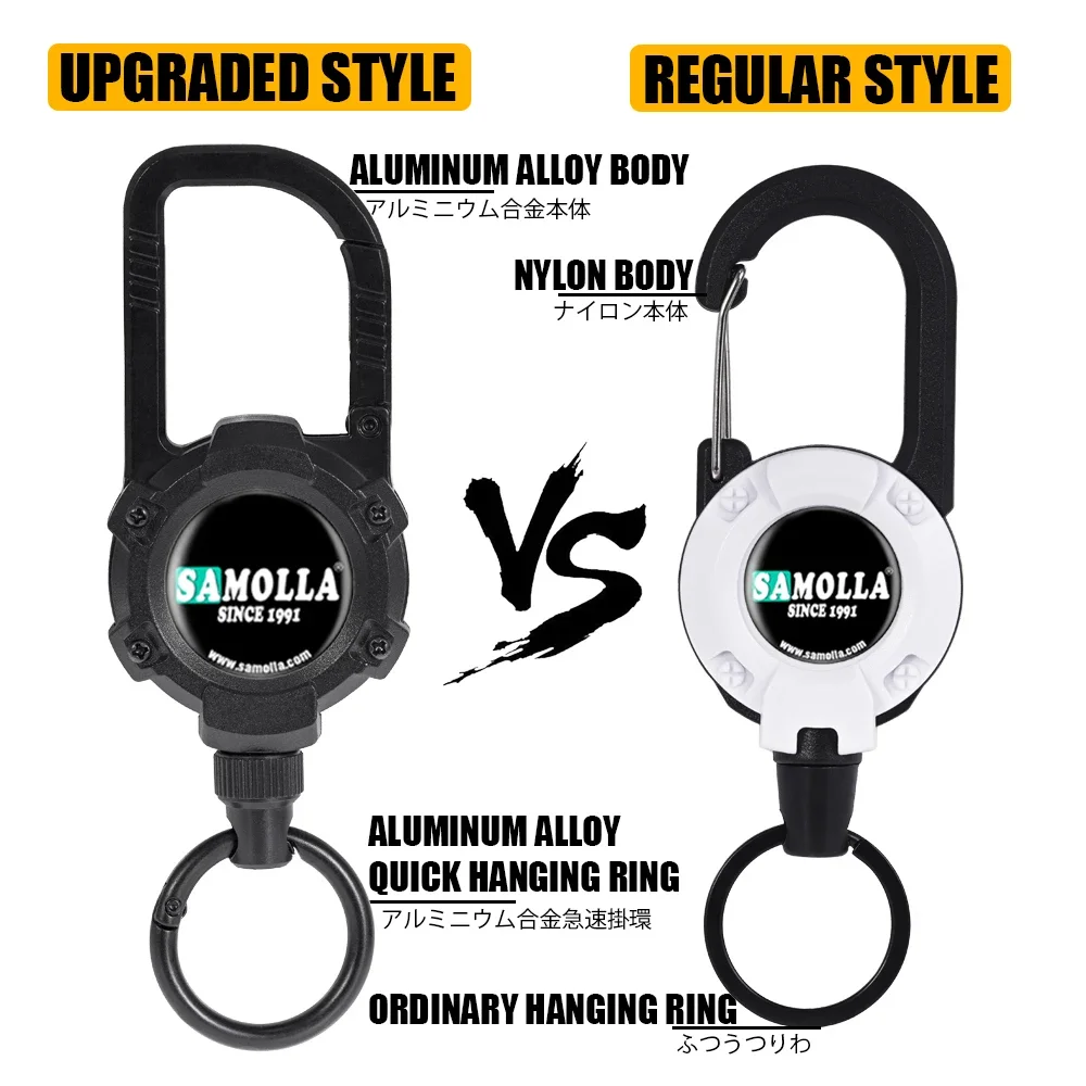 Nuevo soporte de insignia mejorado, cuerpo telescópico de aleación de aluminio con llavero magnético, gancho retráctil, cadena de herramientas, llavero táctico - imagen 3