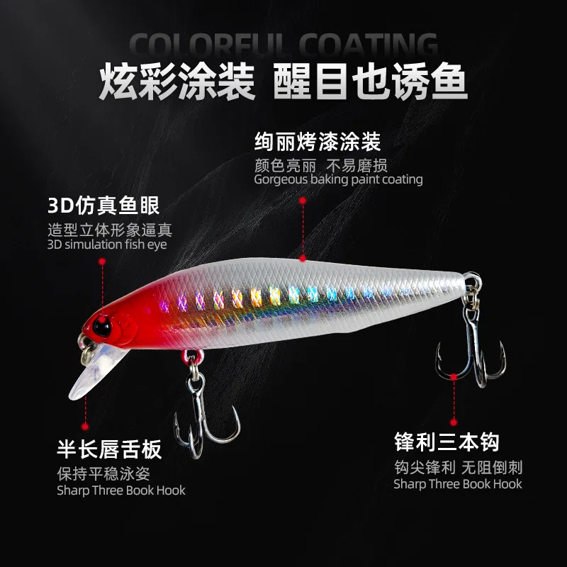 1 Uds 4g/7g/10g señuelo de pesca de pececillo hundido Wobbler cebo Artificial duro de lubina de fundición larga - imagen 2