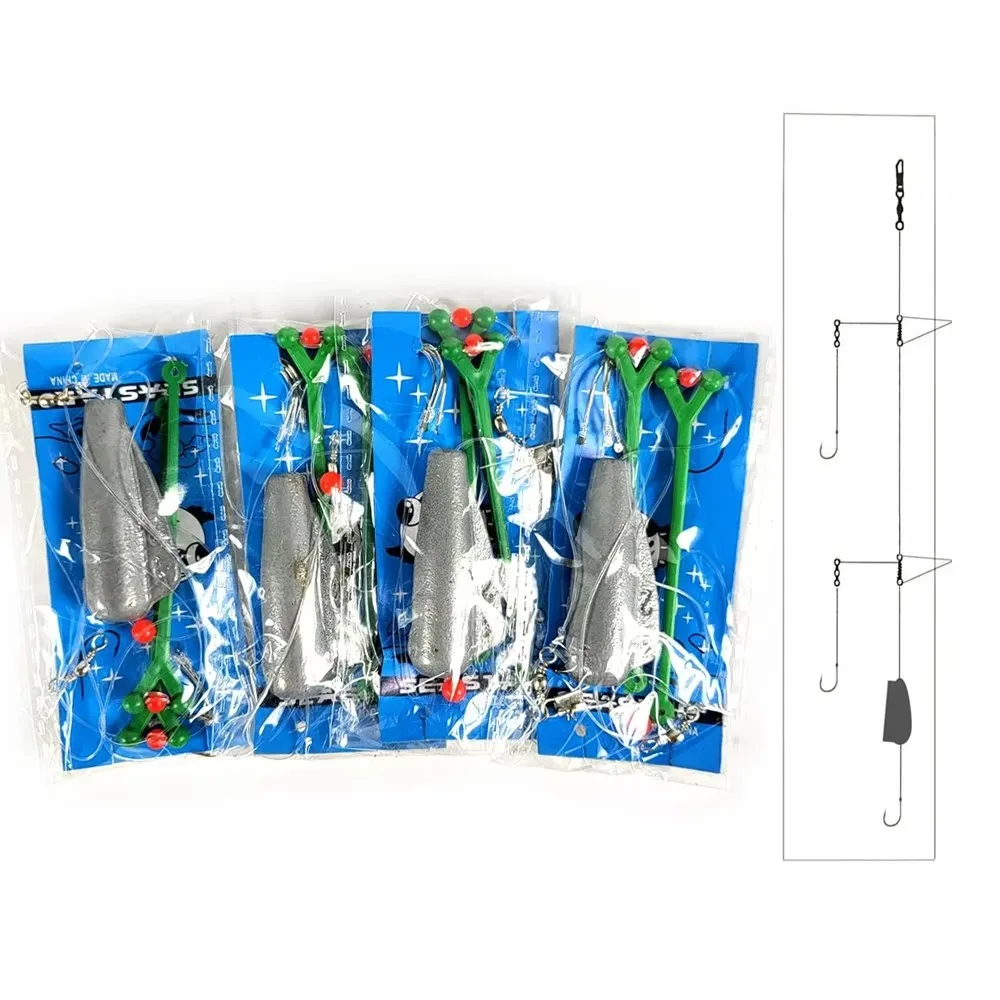 2025 asiento de un solo para pescar paquete de 2 etapas anzuelo plomo pesca de hoguera peso de plomo mar pesca de agua dulce pesca de agua dulce - imagen 4