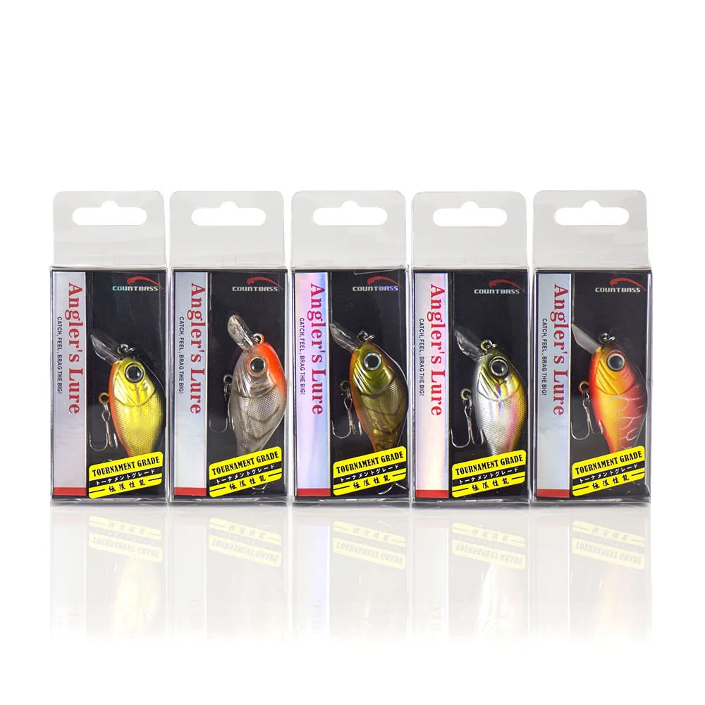 Countbass Crank Bait flotante 43 mm 1-11/16" 7 g 1/4 oz. Buceo 1m 3' Señuelos duros de plástico, cebos de pesca Wobblers - imagen 5
