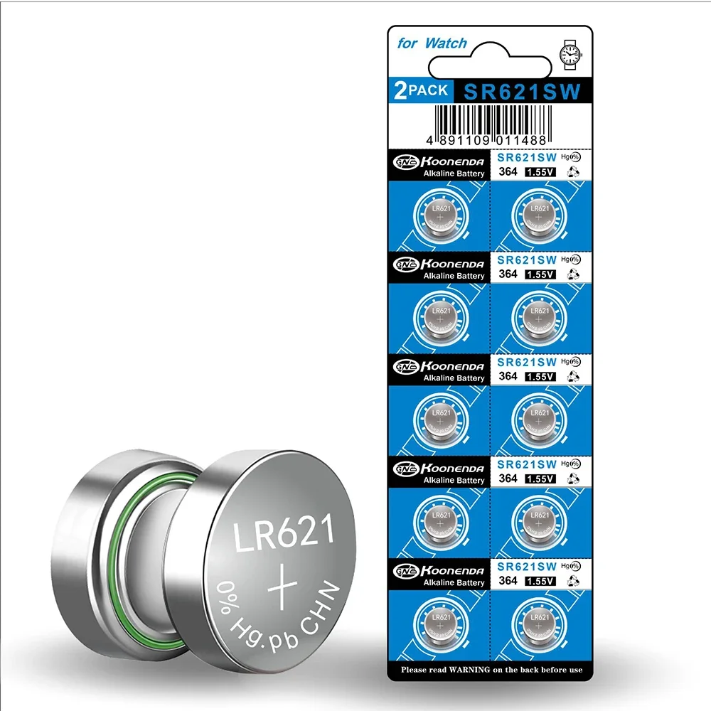 Pila botón LR621 1,55V – Equivalente SR621, AG1, 364 para reloj y mando - imagen 3