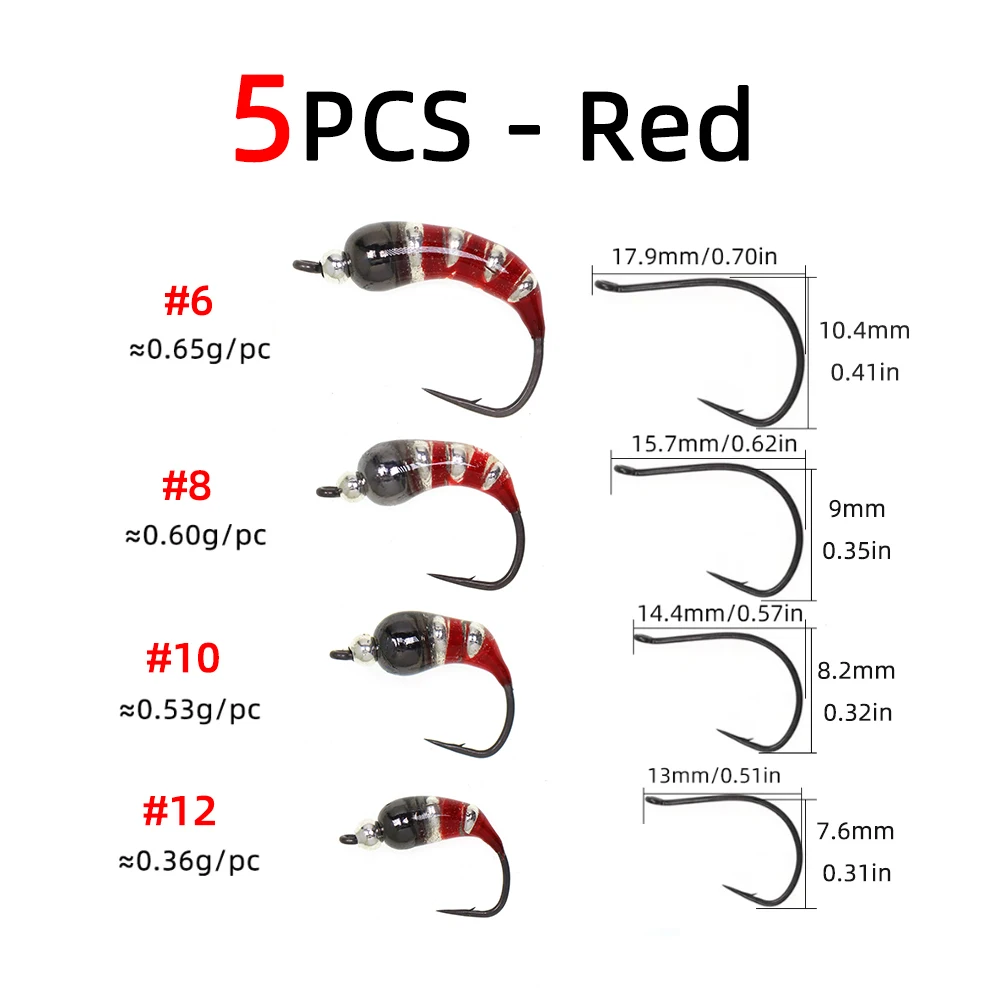 5pcs red