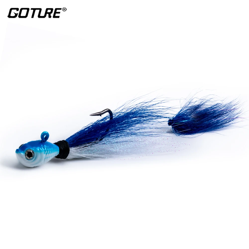Jig Head Bucktail Goture – Señuelo multicolor para lubina y trucha - imagen 2