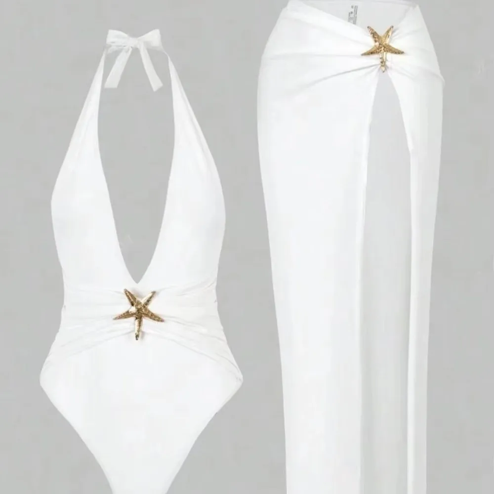 Traje de baño bikini sin espalda con cuello en V de poliéster - imagen 5
