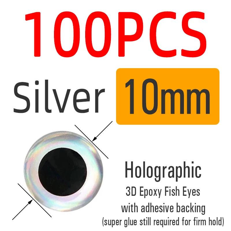10mm Silver 100pcs