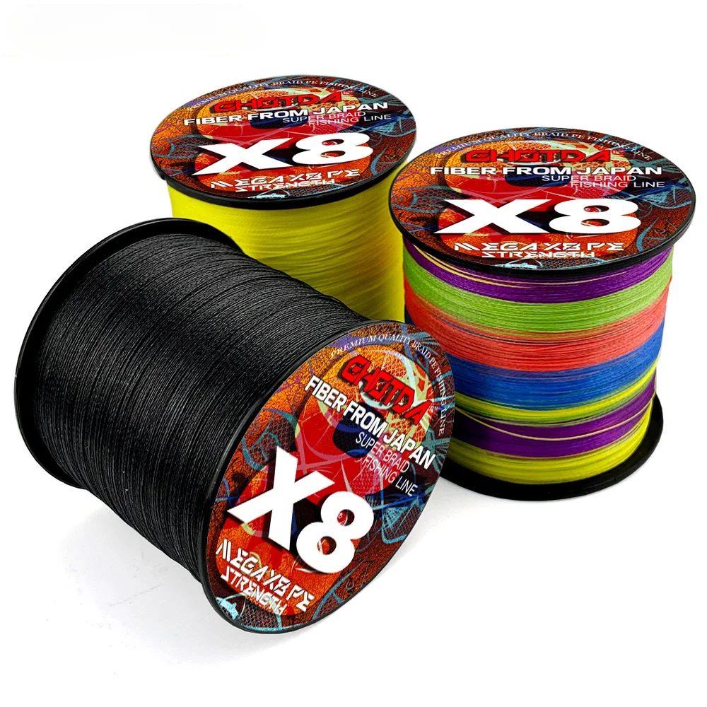 Línea de pesca 8X, líneas trenzadas de PE de 18-78LB para pesca con señuelo, alambre multifilamento de 8 hebras, 100M-1000M, fuerte resistencia a la abrasión - imagen 3