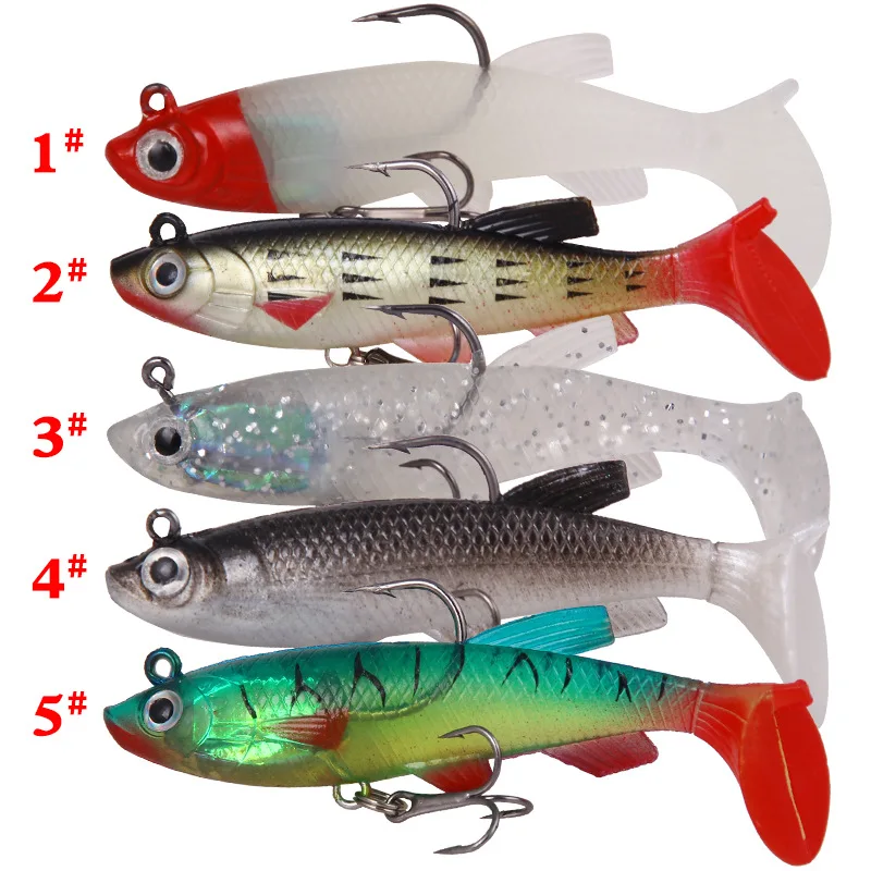 Señuelos blandos artificiales para pesca, cebo de silicona para Lucio, pececillo, Swimbait, Jigging, 8,5 cm, 13g - imagen 2