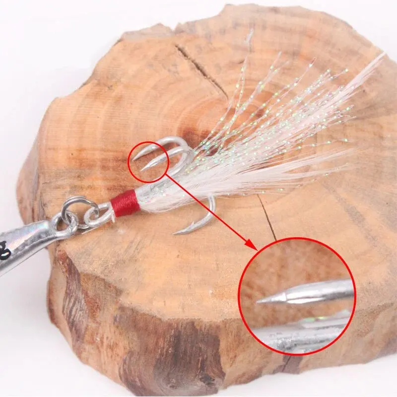 Plantilla de Metal de hundimiento lento, anzuelo de pesca plano, señuelo Artificial de fundición larga, de papel láser japonés, brillante, para agua salada - imagen 2