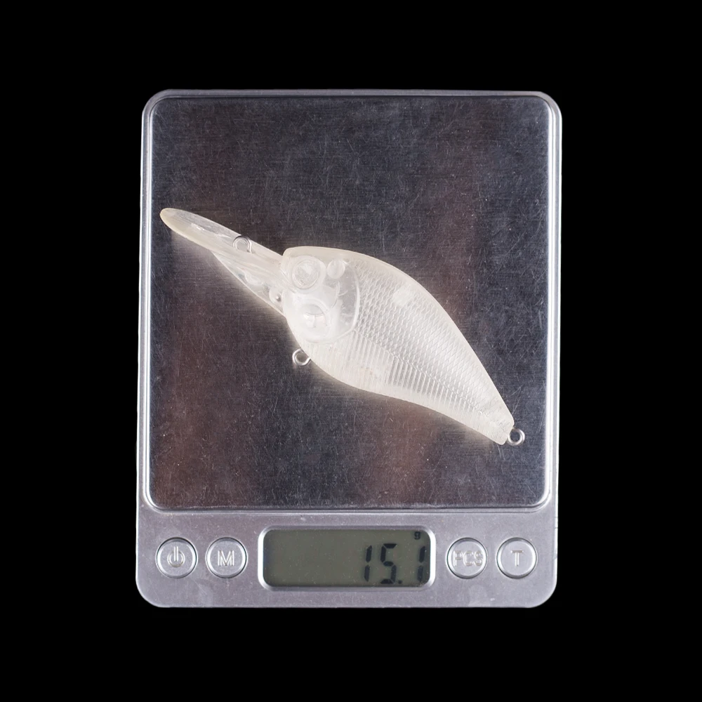 Hanlin-señuelo de pesca sin pintar, 10/20 piezas, 10CM, 15G, bolas de sonajero, plástico duro flotante, Wobbler, aparejos de lubina - imagen 3