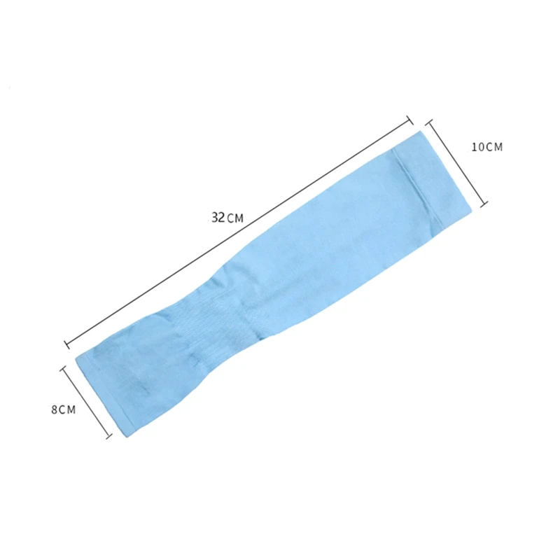 Mangas de seda de hielo para hombre y mujer, protectores de brazo de protección solar para exteriores, ciclismo, pesca, montañismo, 1 par - imagen 4