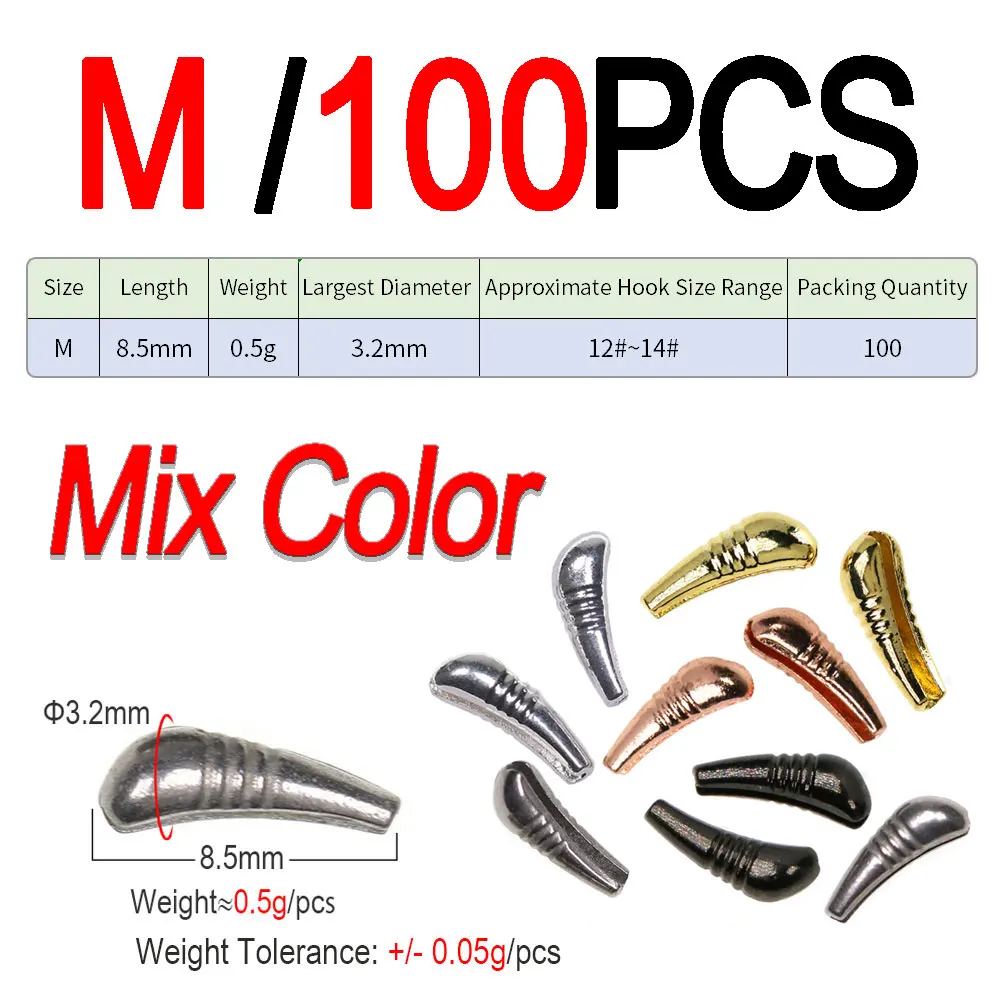 M 100pcs Mix Color