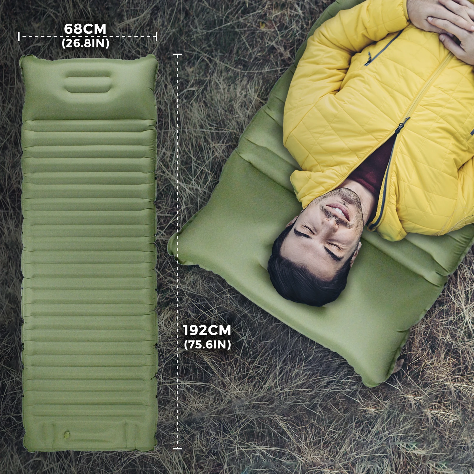 Colchoneta inflable para dormir, colchoneta Extra gruesa de 4 pulgadas, colchón de aire con bomba integrada, tienda de campaña para acampar, senderismo y viajar - imagen 4