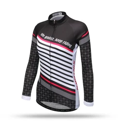 Jersey manga larga ciclismo mujer protección solar transpirable