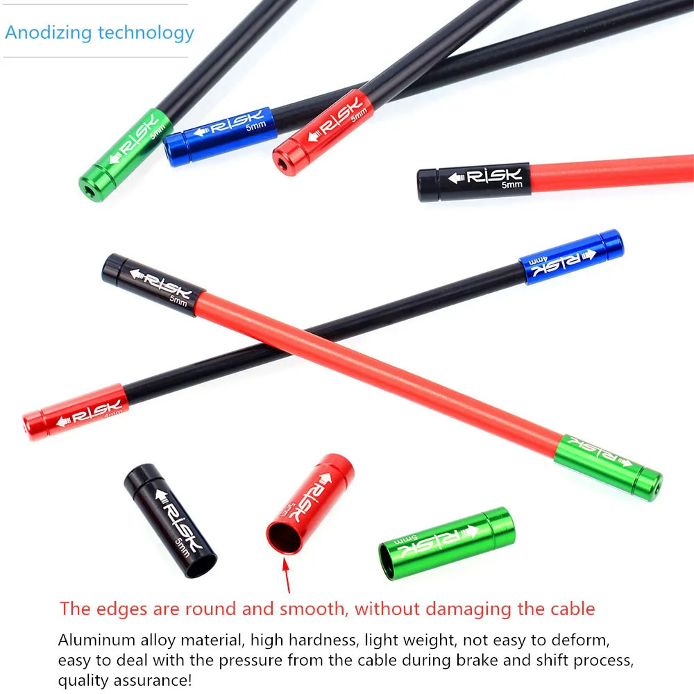 Casquillos 4mm/5mm Cable de freno de aleación de aluminio tapa de freno cubierta antipolvo tapa de tubo de cambio tapa de núcleo interno tapa de tubo de línea tapa de cambio - imagen 4
