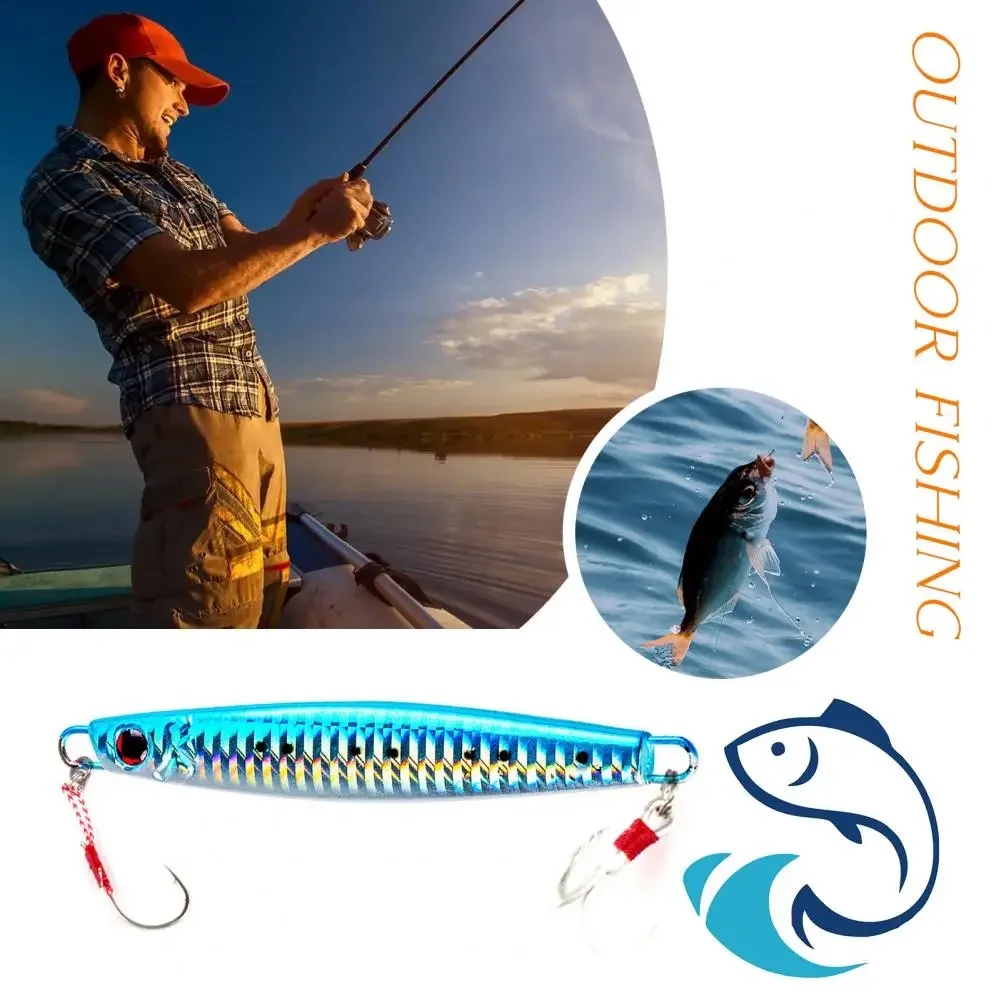 Señuelo de pesca de alta resistencia, resistente a la corrosión, Color vibrante, cuerpo de línea de transmisión, anzuelo triple, Ideal para Jigging, cebo falso - imagen 3