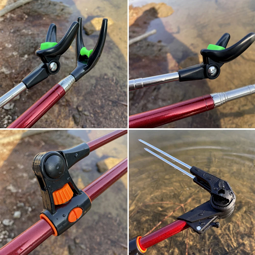 Soporte de caña de pescar multiusos, estante de Soporte de Energía, poste de carpa, soporte plegable retráctil ajustable, accesorios de pesca - imagen 4