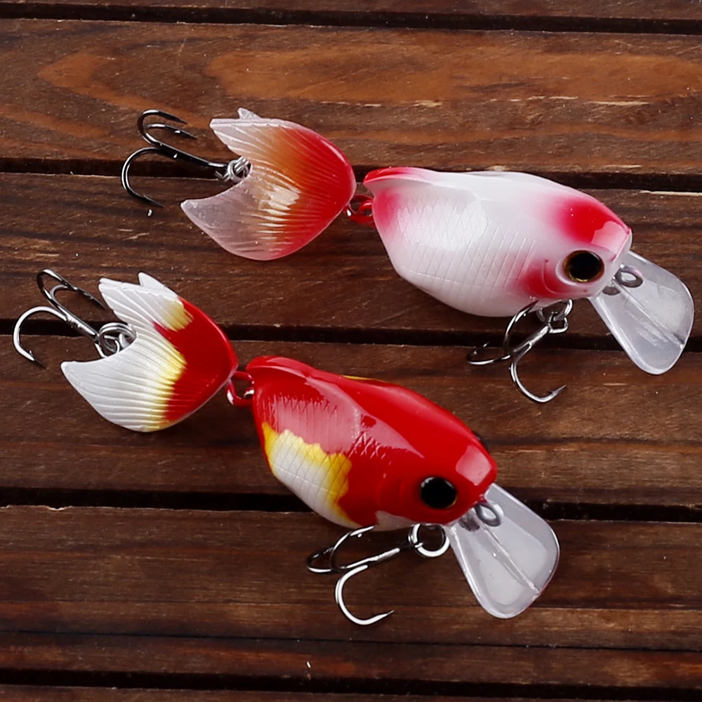 CCLTBA-Señuelos de Pesca Wobbler de 6,5 cm y 6,8g, cebos duros flotantes de lubina de agua dulce, señuelo Artificial Topwater, novedad - imagen 5