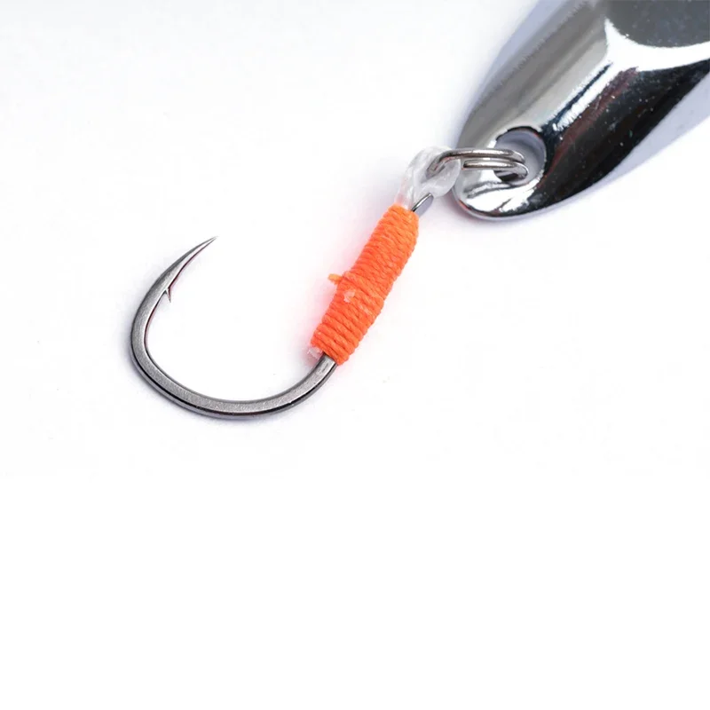 OUTKIT 1 Uds. Cuchara de Pesca de cobre 2,5/3,5/5g Metal con señuelo de un solo gancho rojo Pesca aparejos de Pesca carpa Isca pescado Artificial - imagen 4