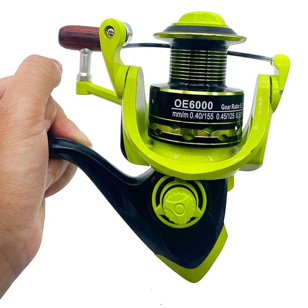 Carrete de pesca con alimentador de carpa serie OE2000-7000, carrete de Metal de agua dulce y salada, arrastre de cuerpo de Metal duradero de 8KG para principiantes/niños - imagen 2