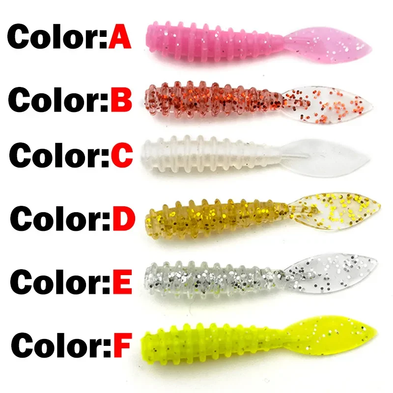 Nuevo 10 Uds Wobblers mini Ocean Rock pesca señuelos blandos cebos blandos de goma 3,5 cm gusano suave cebos artificiales lubina pez de silicona - imagen 5